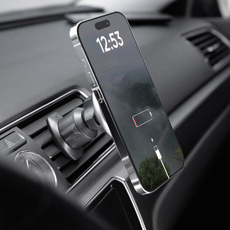 Suport Proove with Wireless Charging Magic Circle (WHMC15020006), for Air Vent, Magnetic, Zinc Alloy, 15W, Argintiu