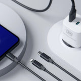 Cablu 3mk 3in1 Hyper, USB-A/Type-C to Micro-USB/Type-C/Lightning, 12W, 1.5m, Negru