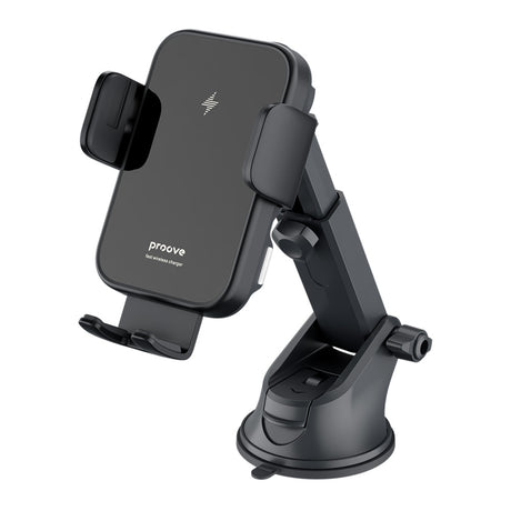 Suport Proove with Wireless Charging Triple Clamp (WHTC15010001), for Air Vent, Automatic Arms, 15W, 4.0"-6.9", Negru