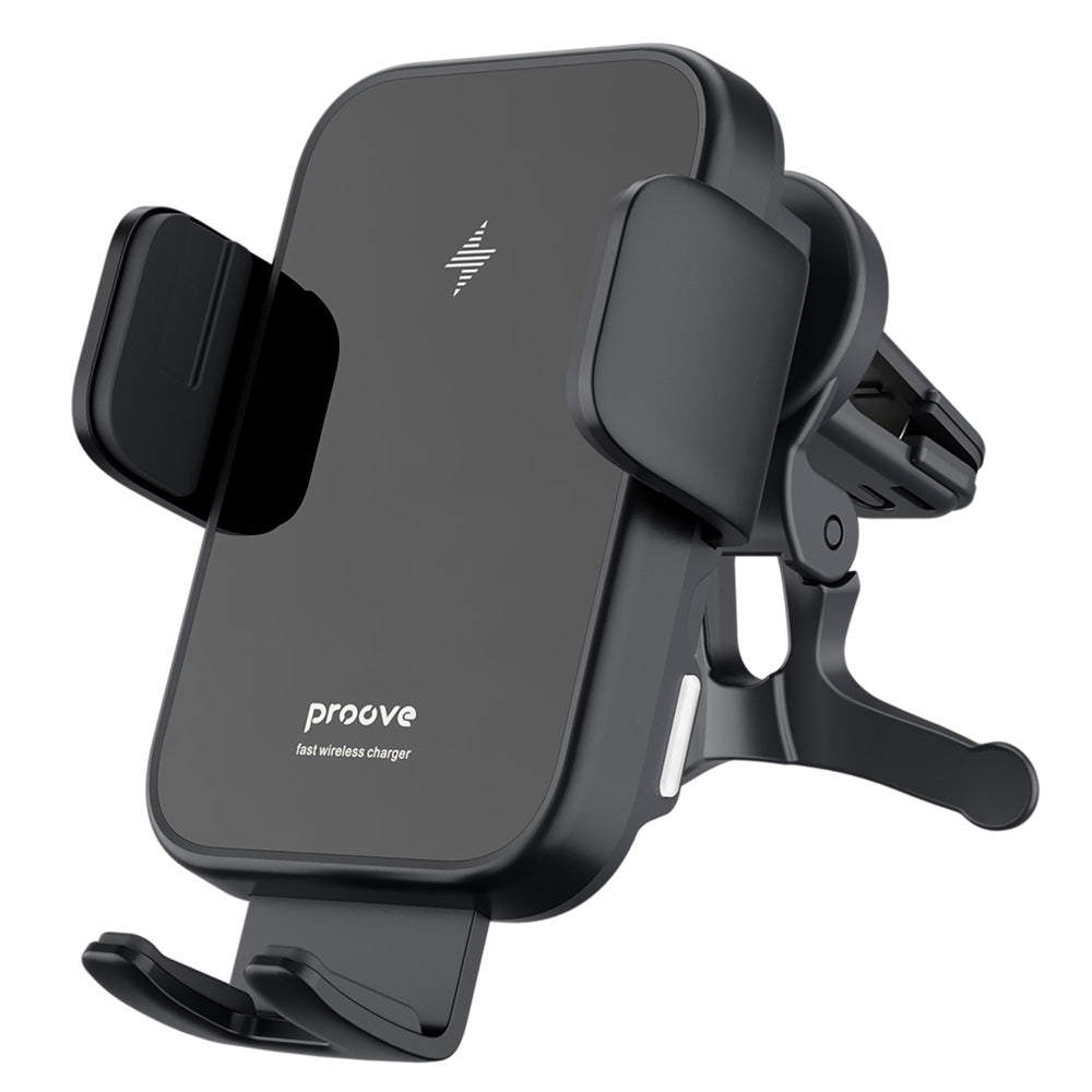 Suport Proove with Wireless Charging Triple Clamp (WHTC15010001), for Air Vent, Automatic Arms, 15W, 4.0"-6.9", Negru