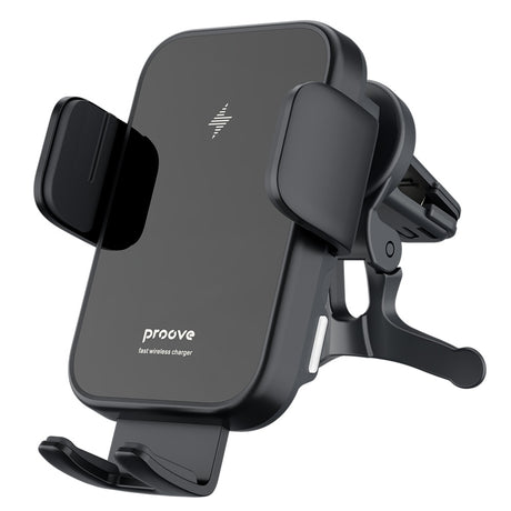 Suport Proove with Wireless Charging Triple Clamp (WHTC15010001), for Air Vent, Automatic Arms, 15W, 4.0"-6.9", Negru
