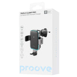Suport Proove with Wireless Charging Triple Clamp Pro (WHTP15010004), 2in1 Mount, Automatic, LED, Qi2 15W, Metal Grey