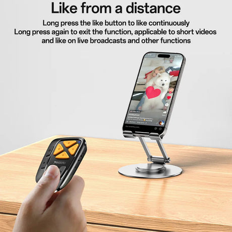 Suport Yesido Bluetooth Remote Control (SF25), Swipe videos/Read Novels/Take Photos Remotely, 200mAh, Negru