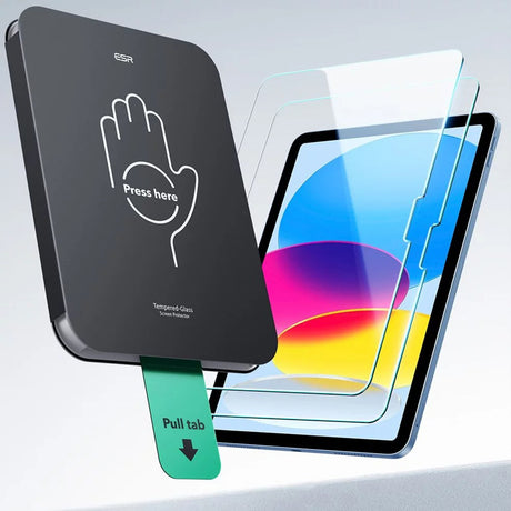 Husa de protectie tableta ESR Tempered Glass Screen Protector UltraFit Tray (set de 2) compatibil cu iPad Pro 13 (2024) / iPad Pro 13 (2025), Transparent