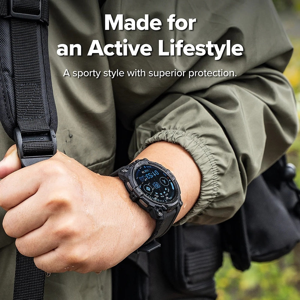 Accesoriu smartwatch Ringke Rugged Gear compatibil cu Samsung Galaxy Watch8 44mm, All Black