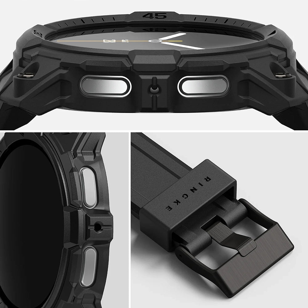 Accesoriu smartwatch Ringke Rugged Gear compatibil cu Samsung Galaxy Watch8 44mm, All Black