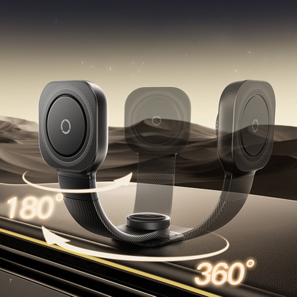 Suport Baseus PrimeTrip C03 Pro (C0013A01), Magnetic, for Dashboard, Adjustable, Type-C, 3M Adhesive, Negru
