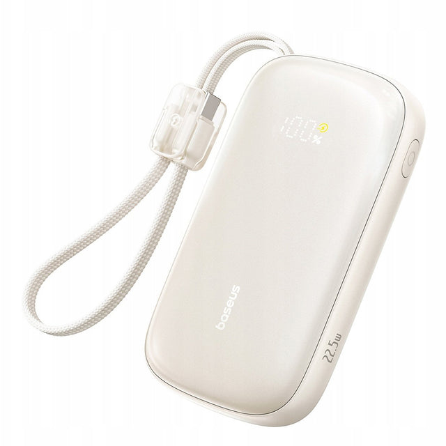 Baterie externa Baseus EnerFill FC21 Qpow 3 Ultra (E0027M01), Detachable Cable, 20000mAh, 22.5W, USB, USB-C, Titanium Natural