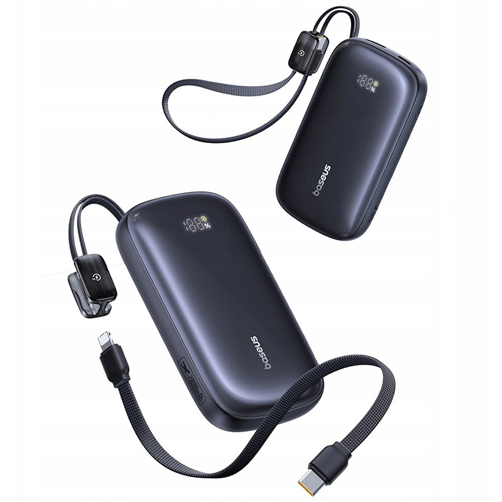 Baterie externa Baseus EnerFill FC21 Qpow 3 Ultra (E0027M00), with Detachable Cable, 20000mAh, 22.5W, USB, USB-C, Negru Cosmic