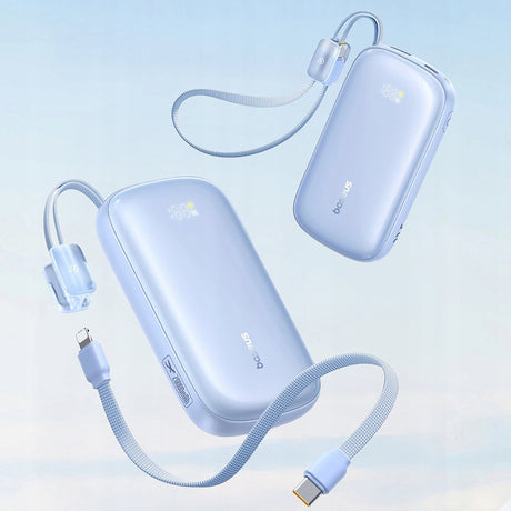 Baterie externa Baseus EnerFill FC21 Qpow 3 Ultra (E0027L03), with Detachable Cable, 10000mAh, 22.5W, USB, USB-C, Galaxy Blue