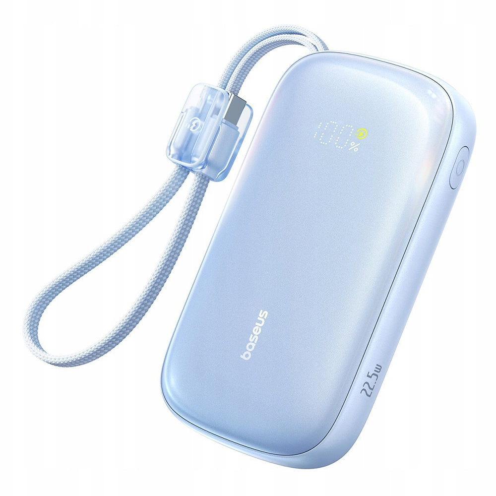 Baterie externa Baseus EnerFill FC21 Qpow 3 Ultra (E0027L03), with Detachable Cable, 10000mAh, 22.5W, USB, USB-C, Galaxy Blue
