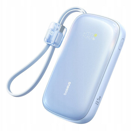 Baterie externa Baseus EnerFill FC21 Qpow 3 Ultra (E0027L03), with Detachable Cable, 10000mAh, 22.5W, USB, USB-C, Galaxy Blue