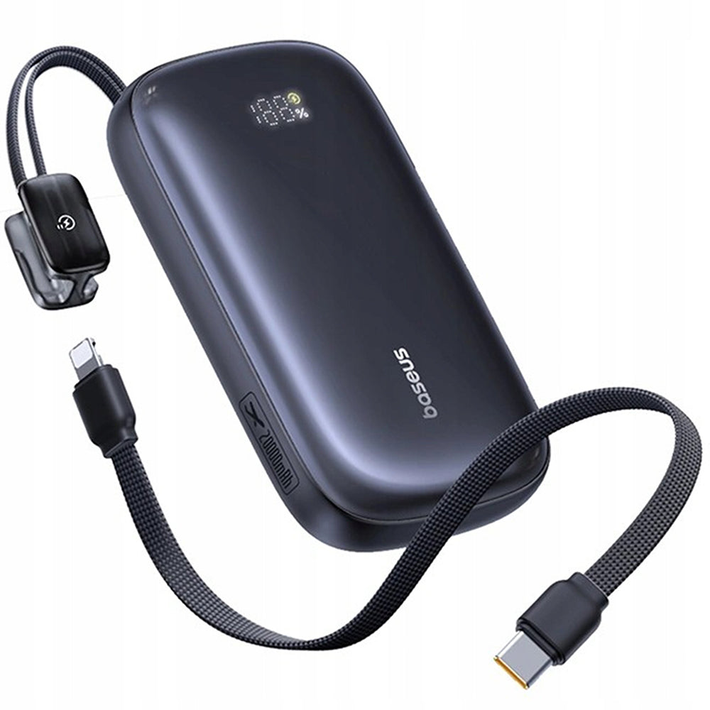 Baterie externa Baseus EnerFill FC21 Qpow 3 Ultra (E0027L00), with Detachable Cable, 10000mAh, 22.5W, USB, USB-C, Negru Cosmic