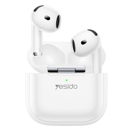 Casti Yesido (TWS31S), TWS, Microphone, Bluetooth 5.4, Half-In-ear Design, 300mAh, Small Package, Alb