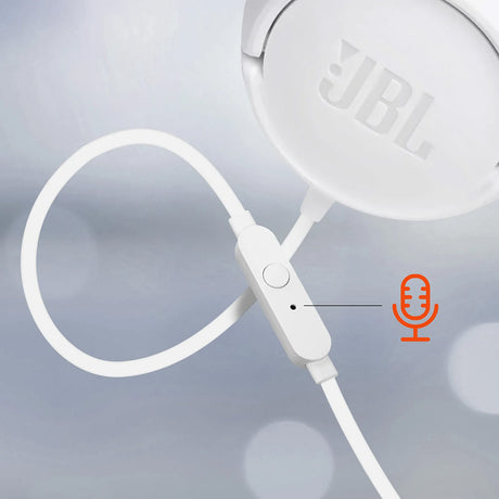 Casti JBL Tune 500, Pure Bass, Foldable Design, Jack 3.5 mm, Alb
