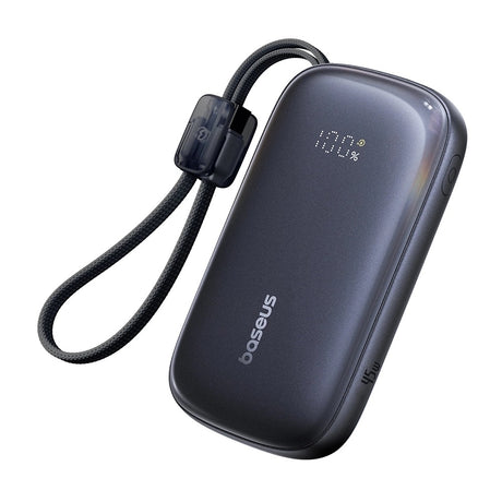 Baterie externa Baseus EnerFill FC21 Qpow 3 Ultra (E0027Q00), with Detachable Cable, 10000mAh, 45W, USB, USB-C, Negru Cosmic