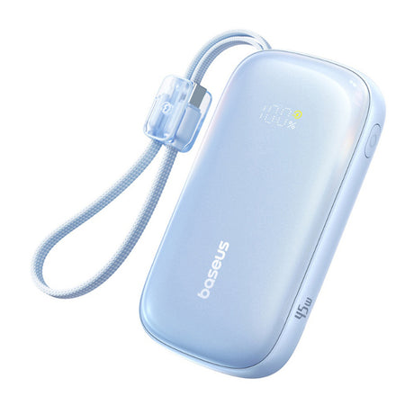 Baterie externa Baseus EnerFill FC21 Qpow 3 Ultra (E0027Q03), with Detachable Cable, 10000mAh, 45W, USB, USB-C, Galaxy Blue