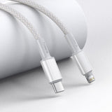 Cablu Baseus (CATLGD-02), Type-C la Lightning, 20W, 1m, Alb
