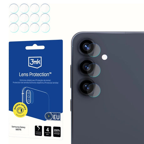 Folie de protectie 3mk Lens Protection (set de 4) compatibil cu Samsung Galaxy S25 FE, Transparent