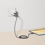 Cablu Baseus Discolor (E0420803), USB-A to USB-C, 100W, 480Mbps, 2m, Argintiu