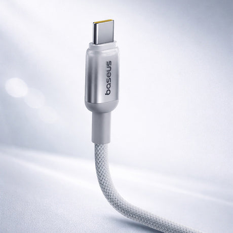 Cablu Baseus Discolor (E0420703), USB-C to USB-C, 100W, 2m, Argintiu