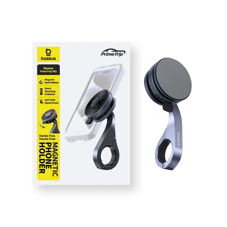 Suport Baseus Bike Phone PrimeTrip VB1 (C0013D00), Magnetic, Aluminium Alloy, Negru