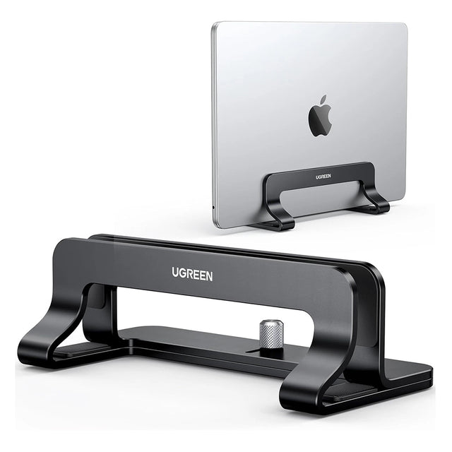 Suport Ugreen Vertical Laptop Stand LP258 (25706), Adjustable Width 0.5-1inch, Anti-Slip, Anti-Scratch Pads, Aluminum, Negru