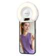 Suport Yesido LED Selfie Light with Phone Clip (DH13), 400mAh, 6.8W, 3 Lights Mode, Alb