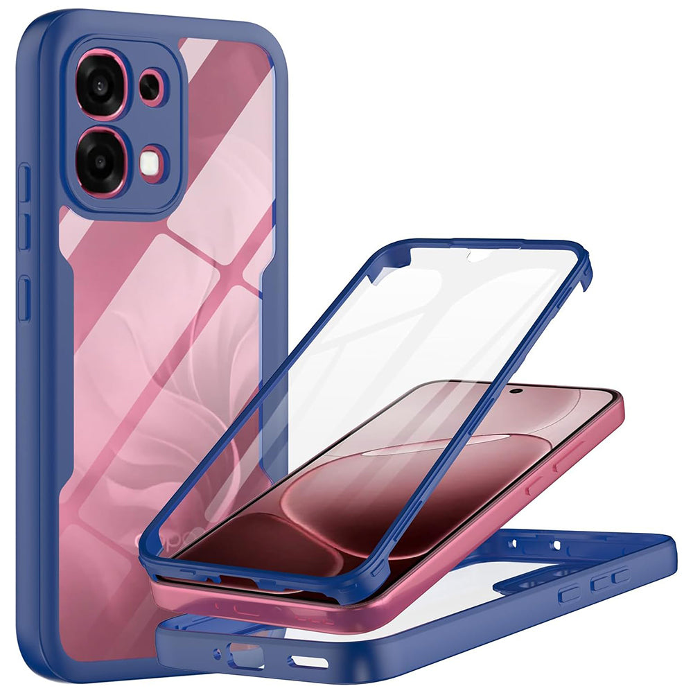 Folie de protectie Techsuit ColorVerse 360 Series + compatibil cu Oppo A6 Pro 4G / A6 Pro 5G, Albastru