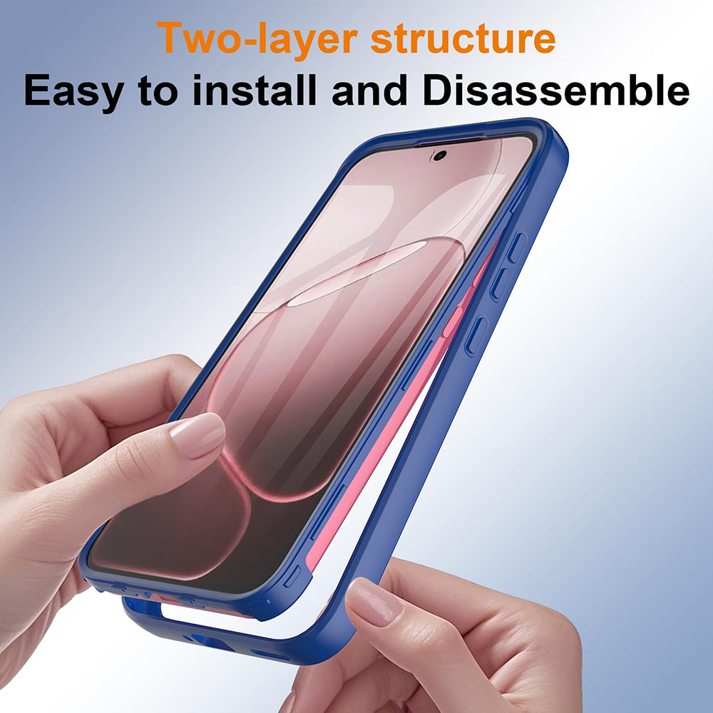 Folie de protectie Techsuit ColorVerse 360 Series + compatibil cu Oppo A6 Pro 4G / A6 Pro 5G, Albastru