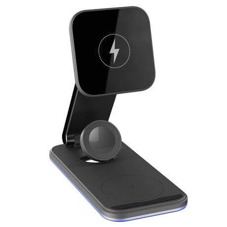 Incarcator Proove Wireless Charging Station Energy Fold (WSEF15010001), MagSafe, 3in1, for iPhone, AirPods, Apple Watch, 15W, Negru