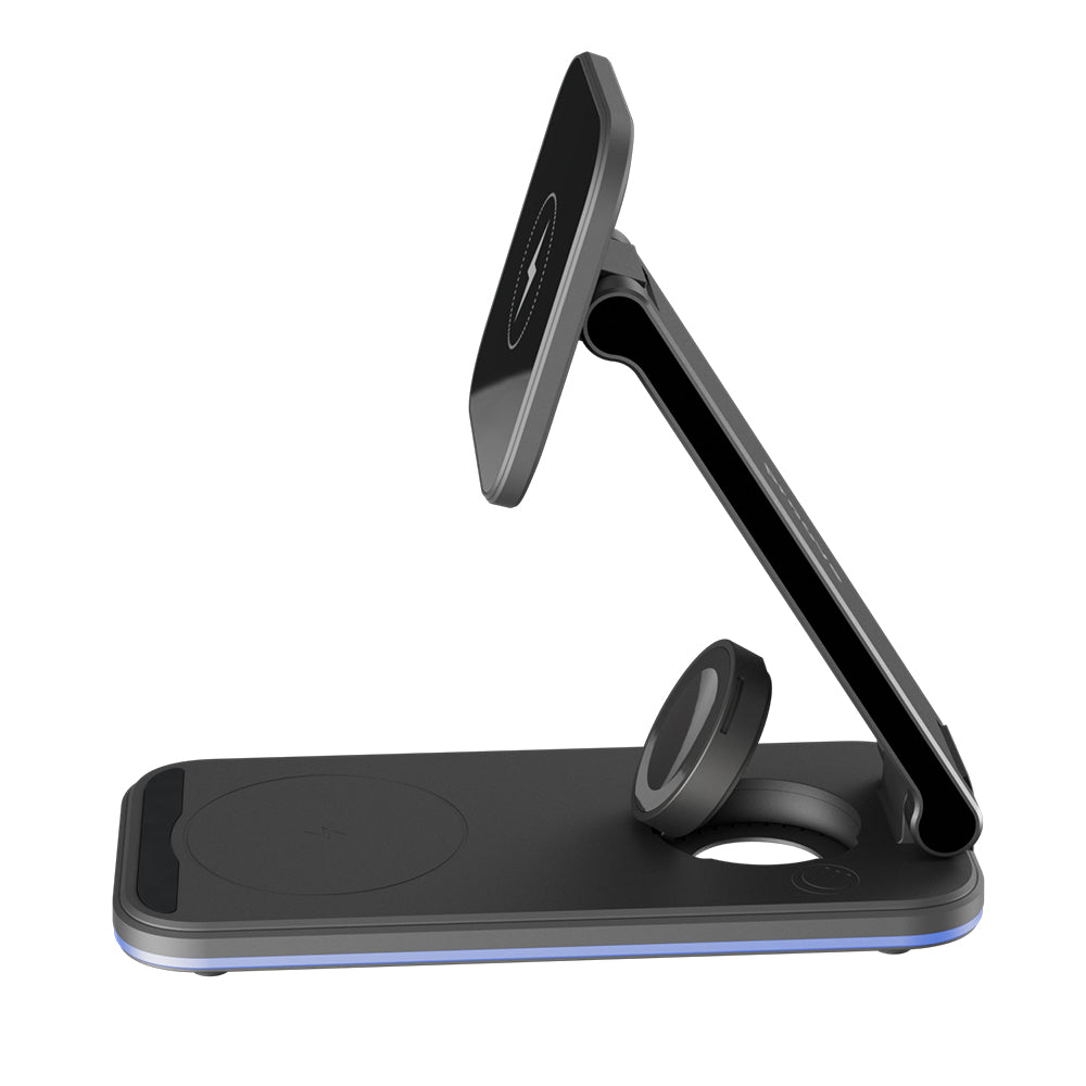 Incarcator Proove Wireless Charging Station Energy Fold (WSEF15010001), MagSafe, 3in1, for iPhone, AirPods, Apple Watch, 15W, Negru