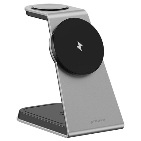 Incarcator Proove Wireless Charging Station Omni Power (WSOP15020003), MagSafe, 3in1, for iPhone, AirPods, Apple Watch, 15W, Gri