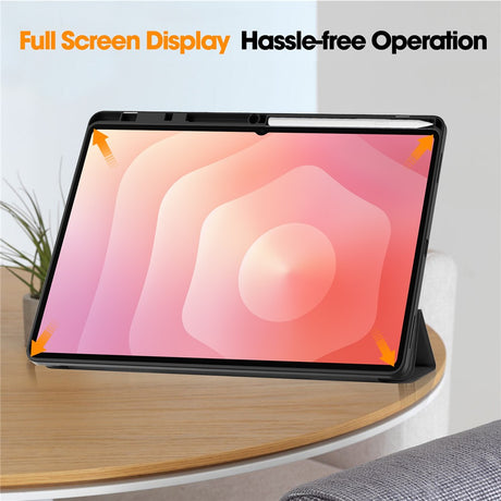 Husa de protectie tableta Techsuit Flex Trifold (with Pencil Holder) compatibil cu Samsung Galaxy Tab S11 Ultra, Negru