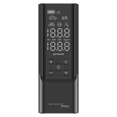 Gadget Proove Car Pump Assistant Pro (PPAP80010901), Portable Compressor, with Digital Display, LED Flashlight, 120W, Negru