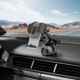 Suport Proove Crystal Clamp Plus (CHCSP0000001), Dashboard, Mechanical Clamp, Suction Cup, Stylish, Universal, Negru