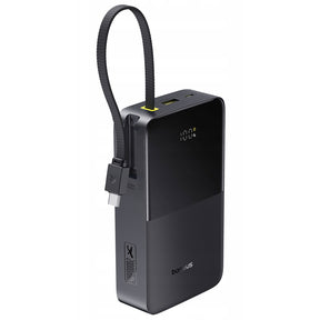 Baterie externa Baseus EnerFill Bipow2 Pro (E0027701), Built-in USB-C Cable, 20000mAh, 22.5W, Digital Display, Negru Cosmic