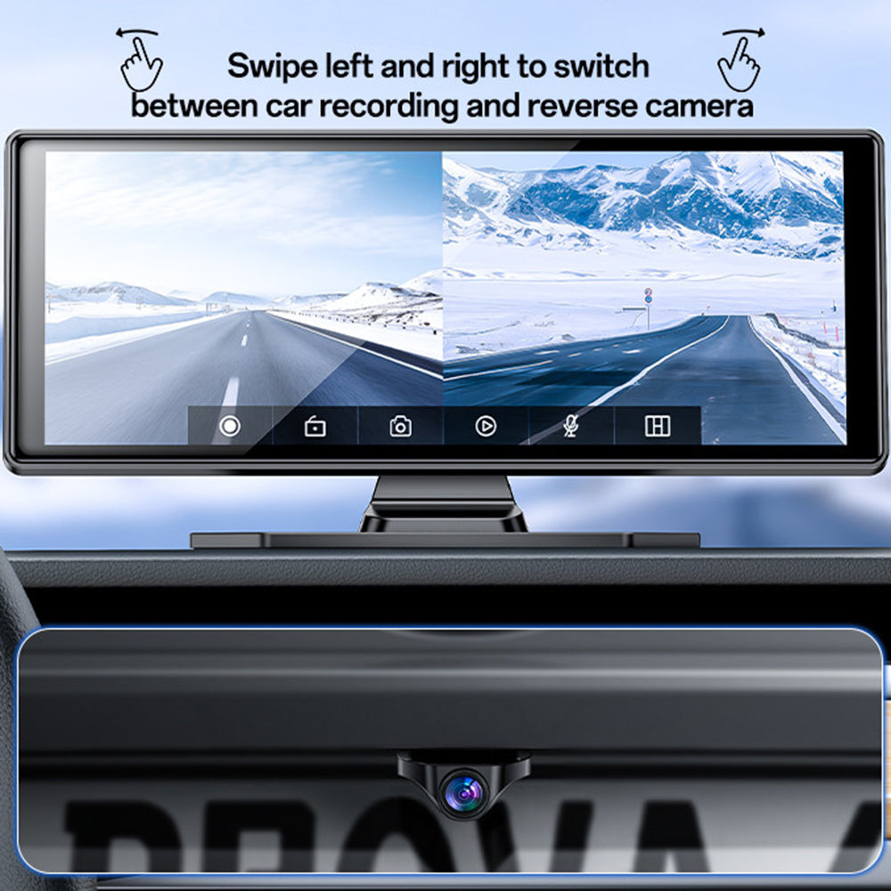 Gadget Yesido Wireless Car Stereo (KM19), Dual HD Camera, Plug&Play, CarPlay, Android Auto, AirPlay, Negru