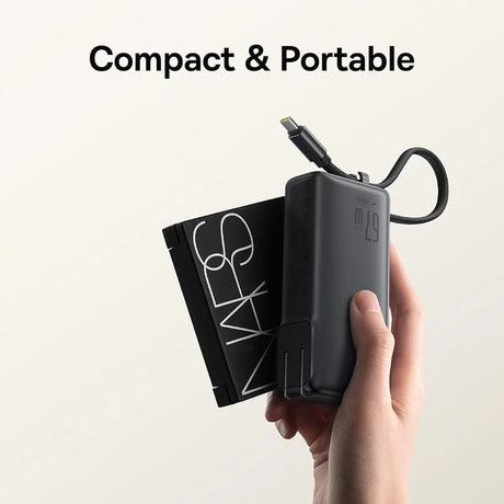 Baterie externa Baseus Nomos NT11 Omni (P10078807123-00), With USB-C Cable, 10000mAh, 67W, Digital Display, Negru Cosmic
