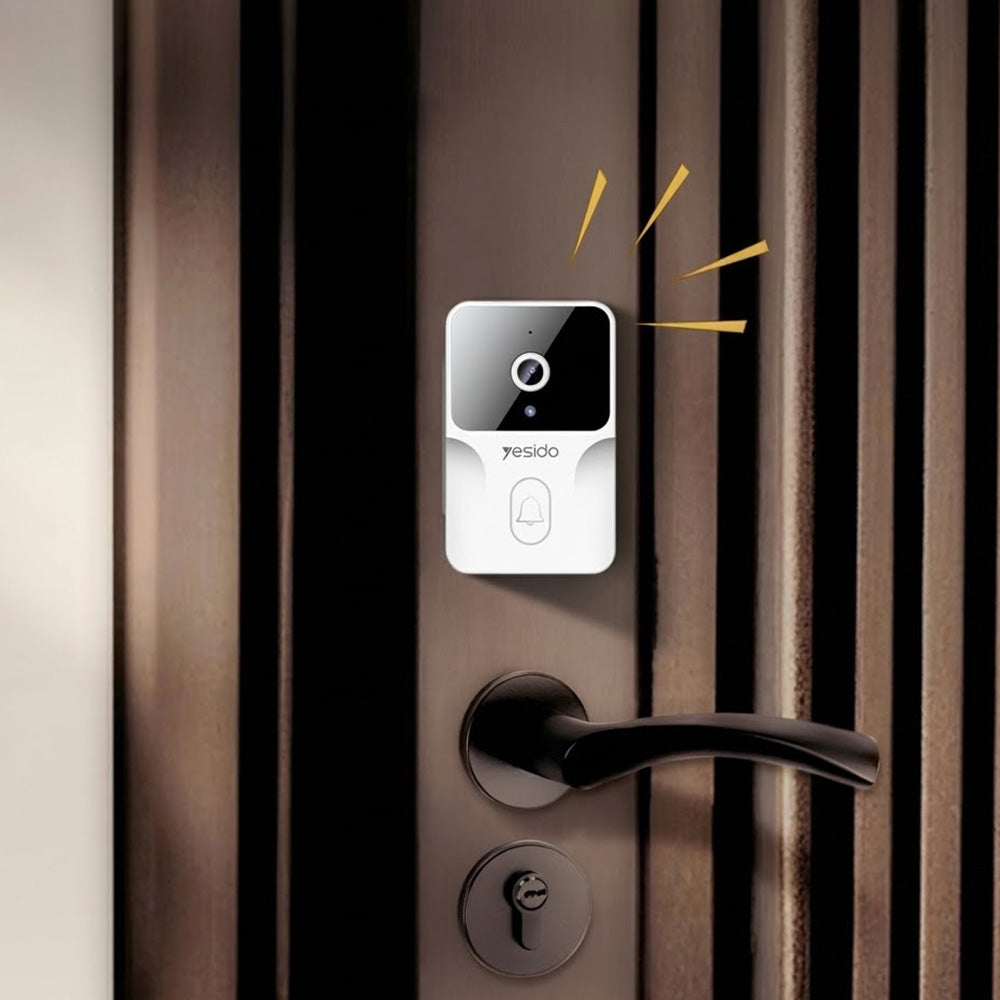 Yesido Wireless Video Intercom Doorbell (KM27), 2.4G, 2K HD 1080*720px, 1000mAh, 4.3" TFT Screen, UK Plug, Alb