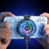 Accesoriu gaming Yesido Phone Cooler (C226), Semiconductor, Magnetic, Universal, Fast Cooling, with RGB, Digital Display, Gri