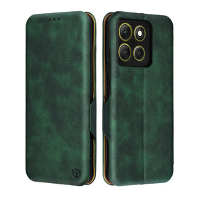 Husa de protectie Techsuit Safe Wallet Plus compatibil cu Motorola Moto G86, Verde
