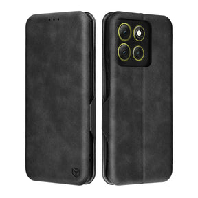 Husa de protectie Techsuit Safe Wallet Plus compatibil cu Motorola Moto G86, Negru