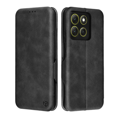 Techsuit Safe Wallet Plus husă neagră pentru Motorola Moto G86