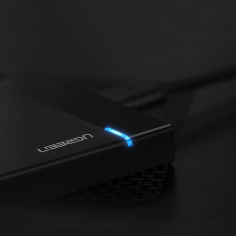 Stocare Ugreen Hard Drive Enclosure US221 (30848), USB to Micro-B Cable Included, HDD/SSD Rack, SATA, 5Gbps, Negru