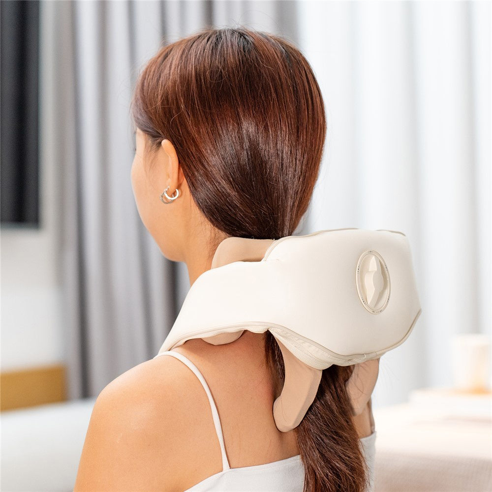 Yesido Neck Massager (MG11), Adjustable, 3 Versatile Massage Modes, Soothing Heat Therapy, 2400mAh, Bej