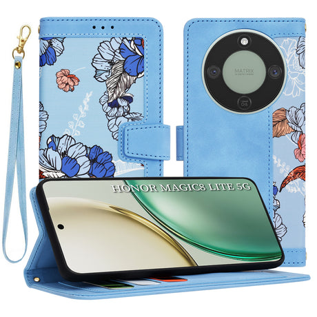 Husa de protectie Techsuit FlipCraft compatibil cu Honor Magic8 Lite, Vibrant Blue