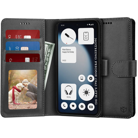Husa de protectie Techsuit Diary Book compatibil cu Nothing Phone (3a) Lite, Negru