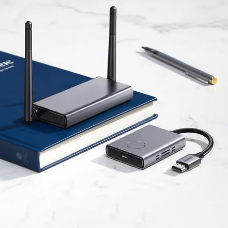 Adaptor Ugreen Wireless Transmitter and Receiver CM506 (50633A), HDMI Cable, 50M (4K@30Hz), Negru