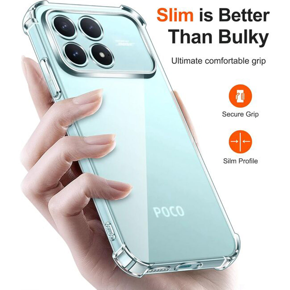 Husa de protectie Techsuit Shockproof Clear Silicone compatibil cu Xiaomi Poco F8 Ultra, Transparent